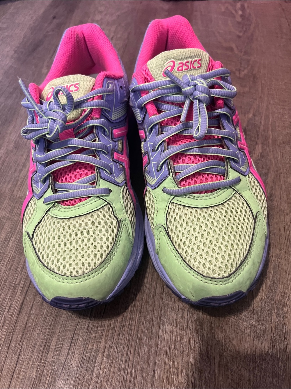 ASICS Kids Pink, Purple & Light Green Sneakers